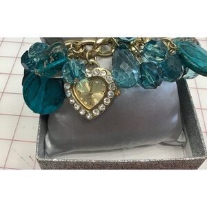 Blue and gold bracelet watch